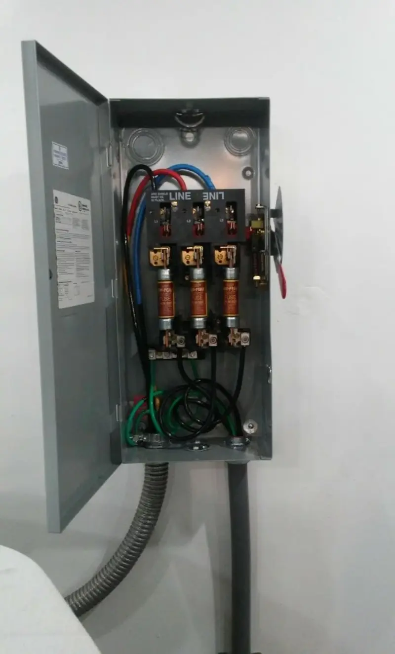 Three-phase disconnect switch installed for Electrical Wiring & Rewiring in Lake Holm